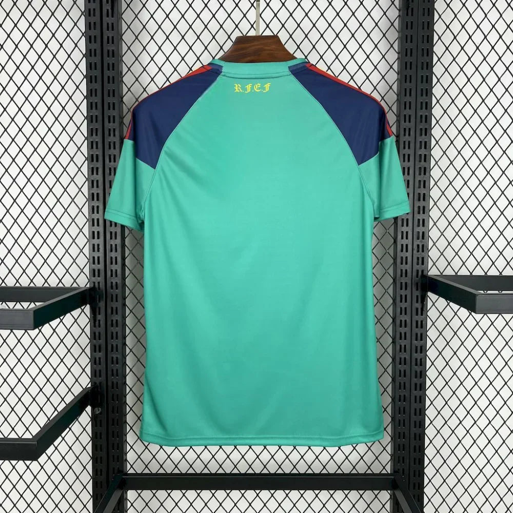 Camiseta Espa�a 10-11, Portero Azul/verde, (Versi�n Retro)
