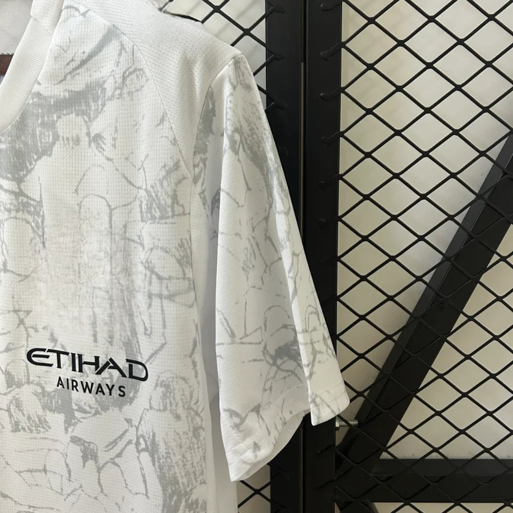 Camiseta Manchester City 25-26, Kid Super Blanca