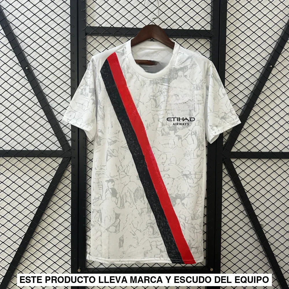 Camiseta Manchester City 25-26, Kid Super Blanca