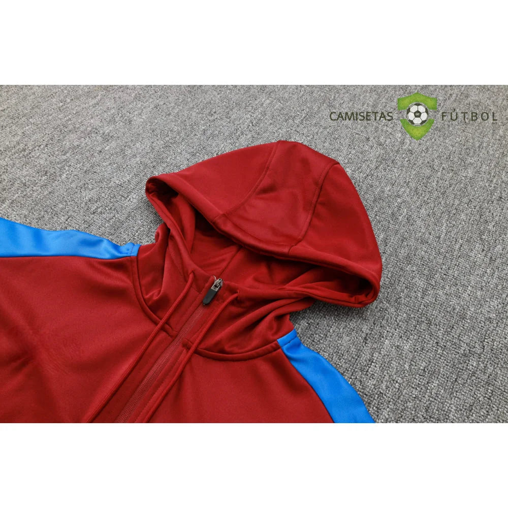 Chandal Barcelona 24-25, cremallera completa con capucha, Modelo 1