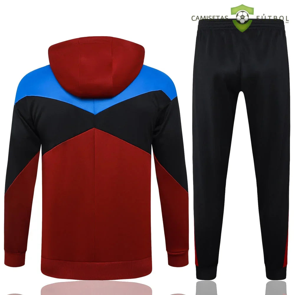 Chandal Barcelona 24-25, cremallera completa con capucha, Modelo 1