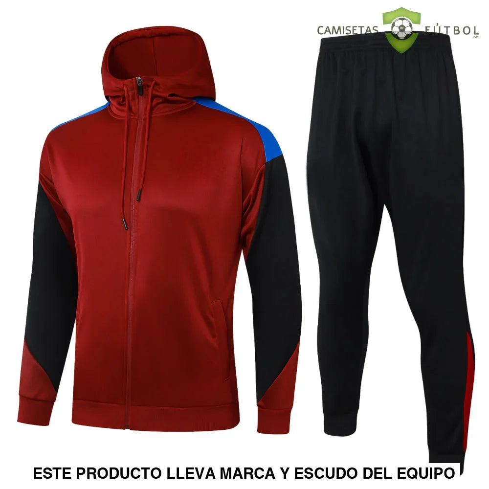 Chandal Barcelona 24-25, cremallera completa con capucha, Modelo 1
