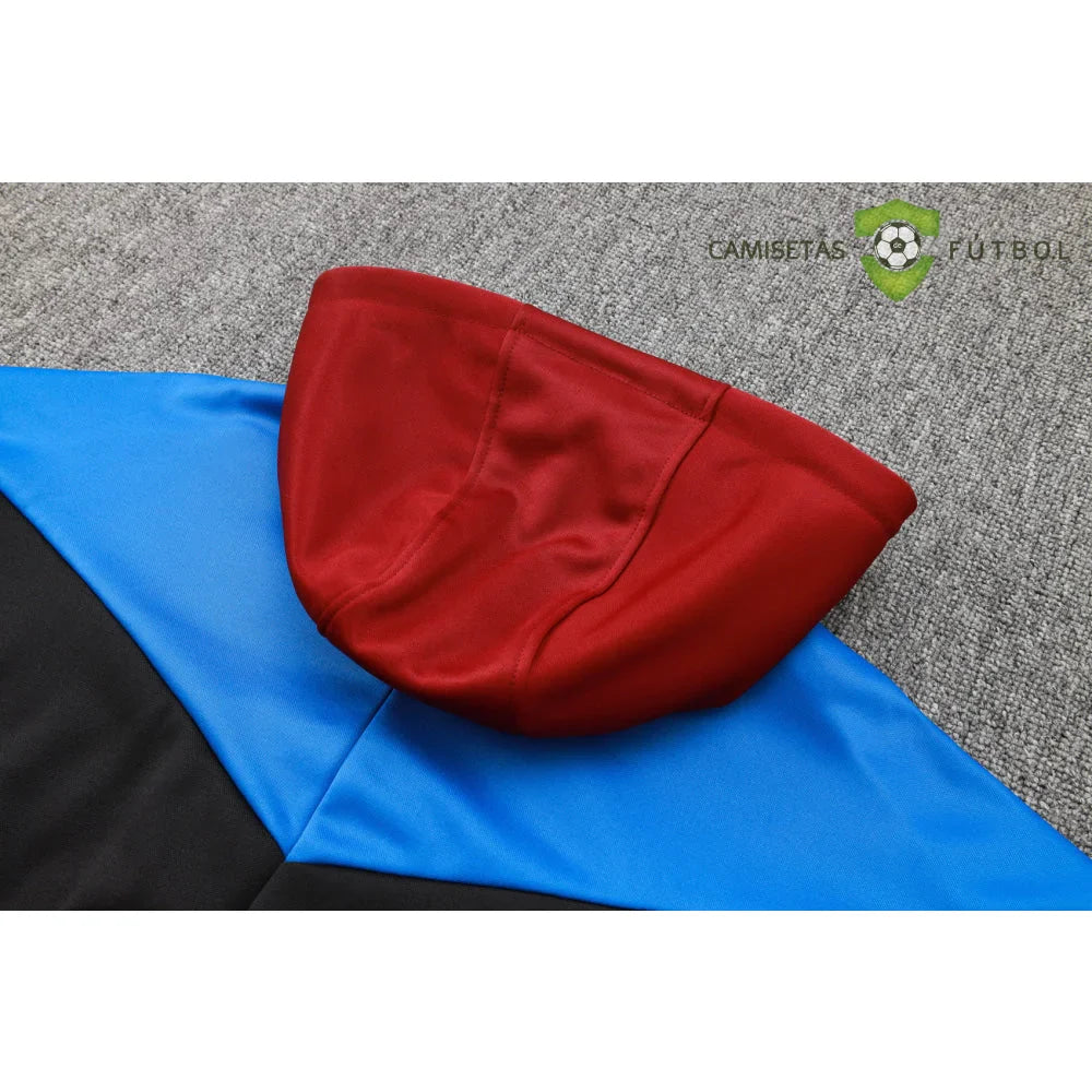 Chandal Barcelona 24-25, cremallera completa con capucha, Modelo 1
