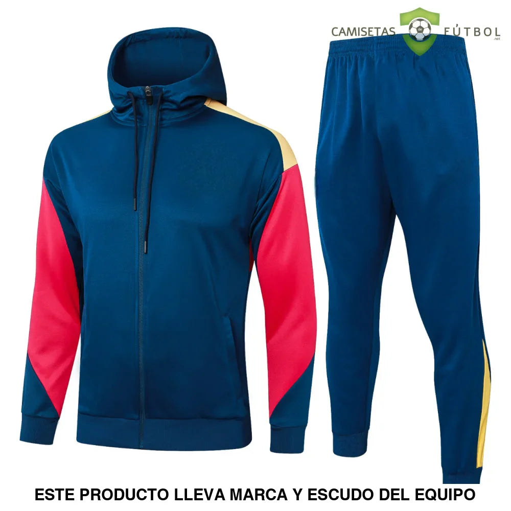 Chandal Barcelona 24-25, cremallera completa con capucha, Modelo 2