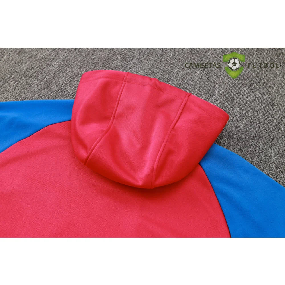 Chandal Barcelona 24-25, media cremallera con capucha, Modelo 6
