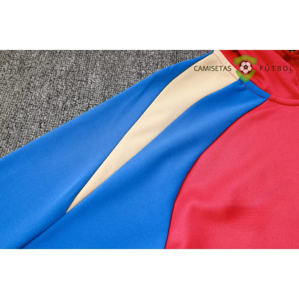 Chandal Barcelona 24-25, media cremallera con capucha, Modelo 6