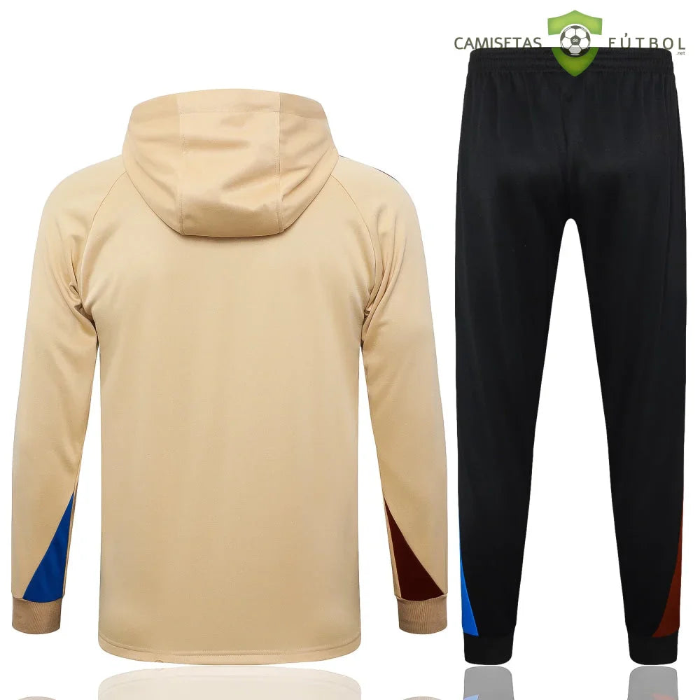 Chandal Barcelona 24-25, media cremallera con capucha, Modelo 7
