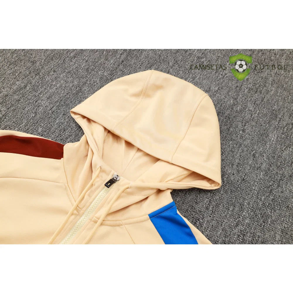 Chandal Barcelona 24-25, media cremallera con capucha, Modelo 7