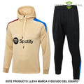 Chandal Barcelona 24-25, media cremallera con capucha, Modelo 7