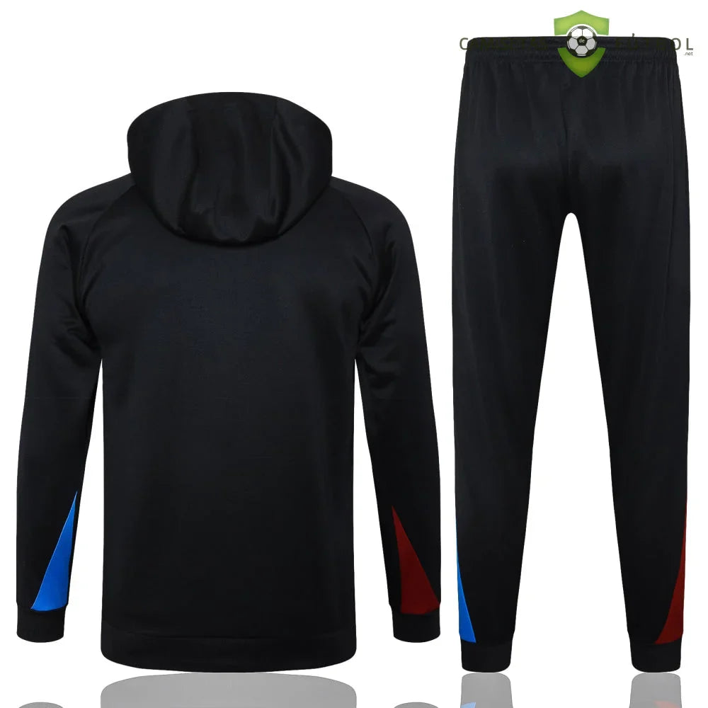 Chandal Barcelona 24-25, media cremallera con capucha, Modelo 8