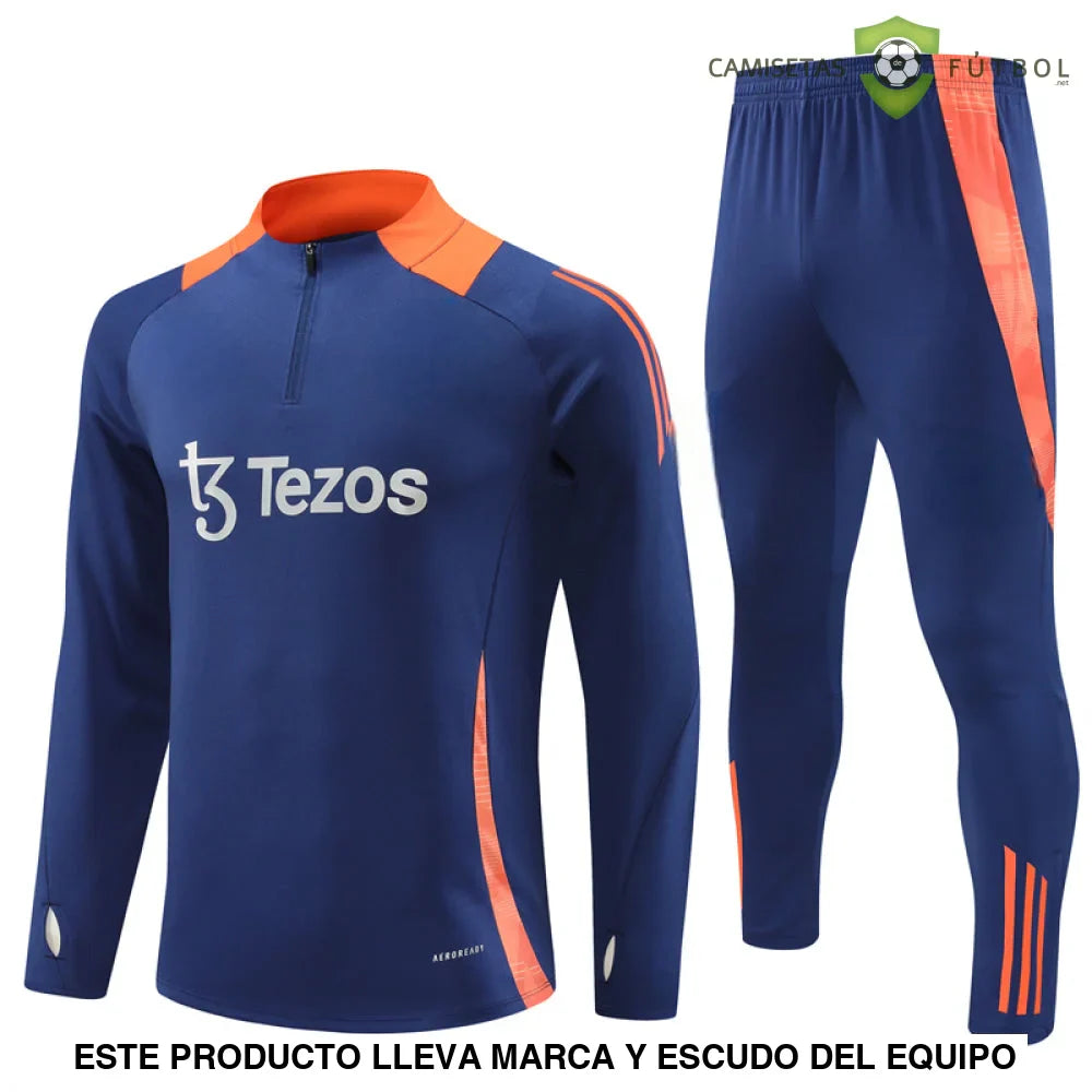 Chandal Manchester United 24-25, media cremallera, Modelo 1