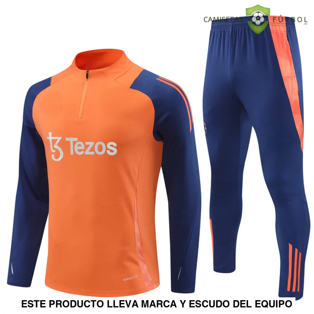 Chandal Manchester United 24-25, media cremallera, Modelo 2