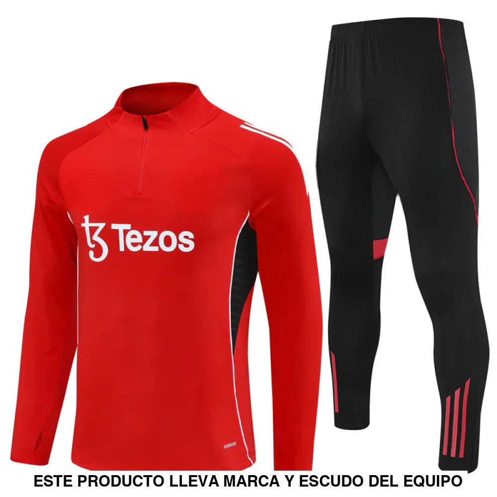 Chandal Manchester United 25-26, media cremallera, Modelo 2