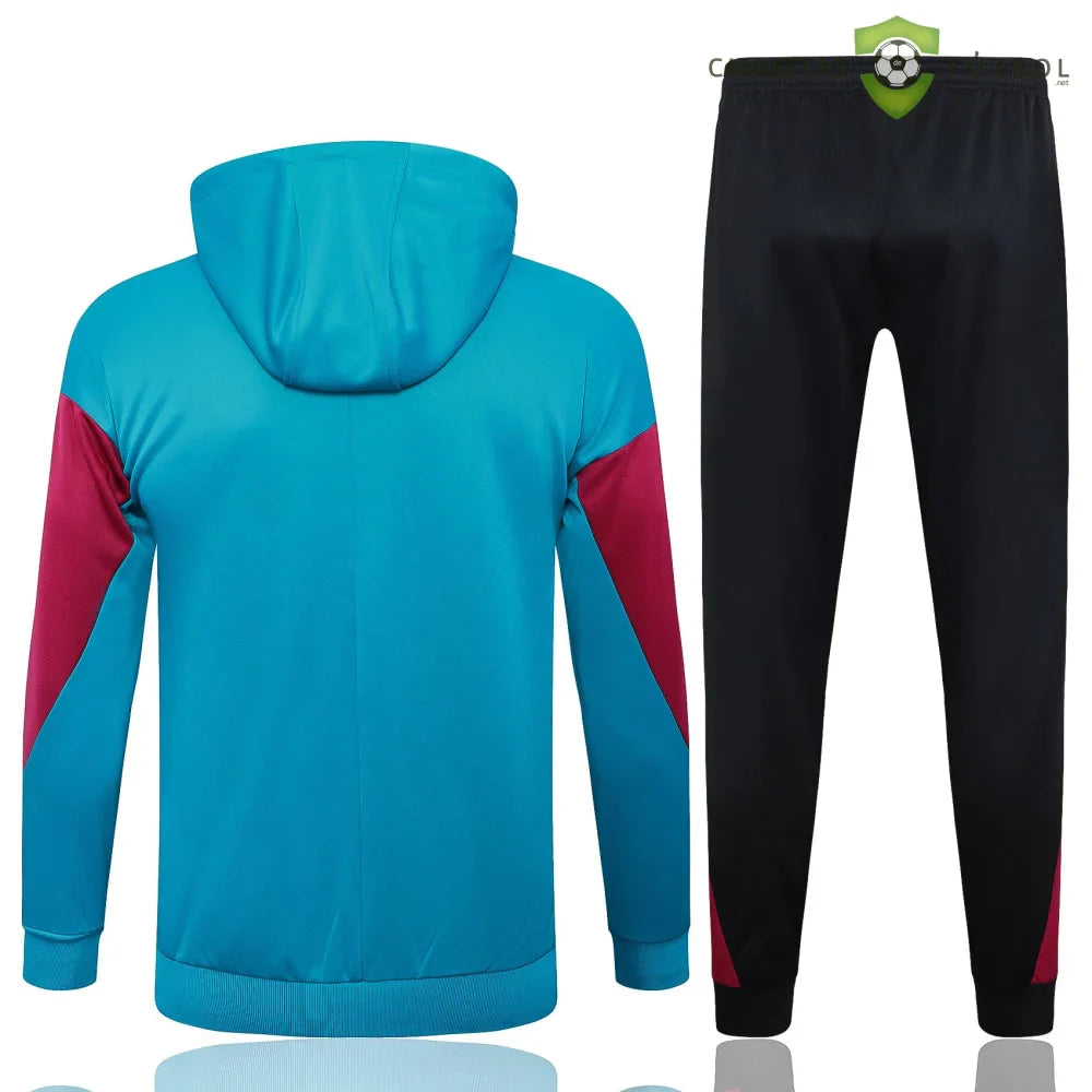 Chandal PSG 24-25, cremallera completa con capucha, Modelo 1