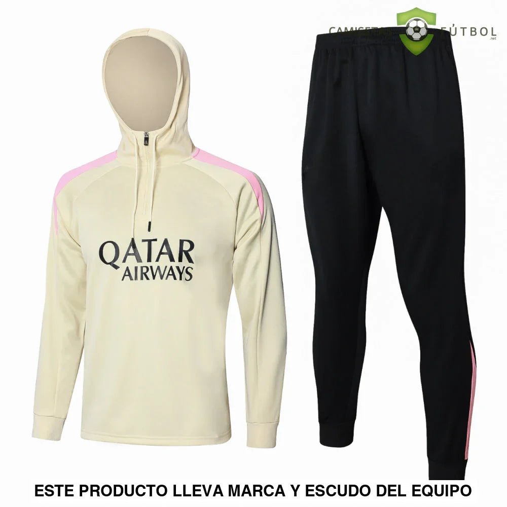 Chandal PSG 24-25, media cremallera con capucha, Modelo 3