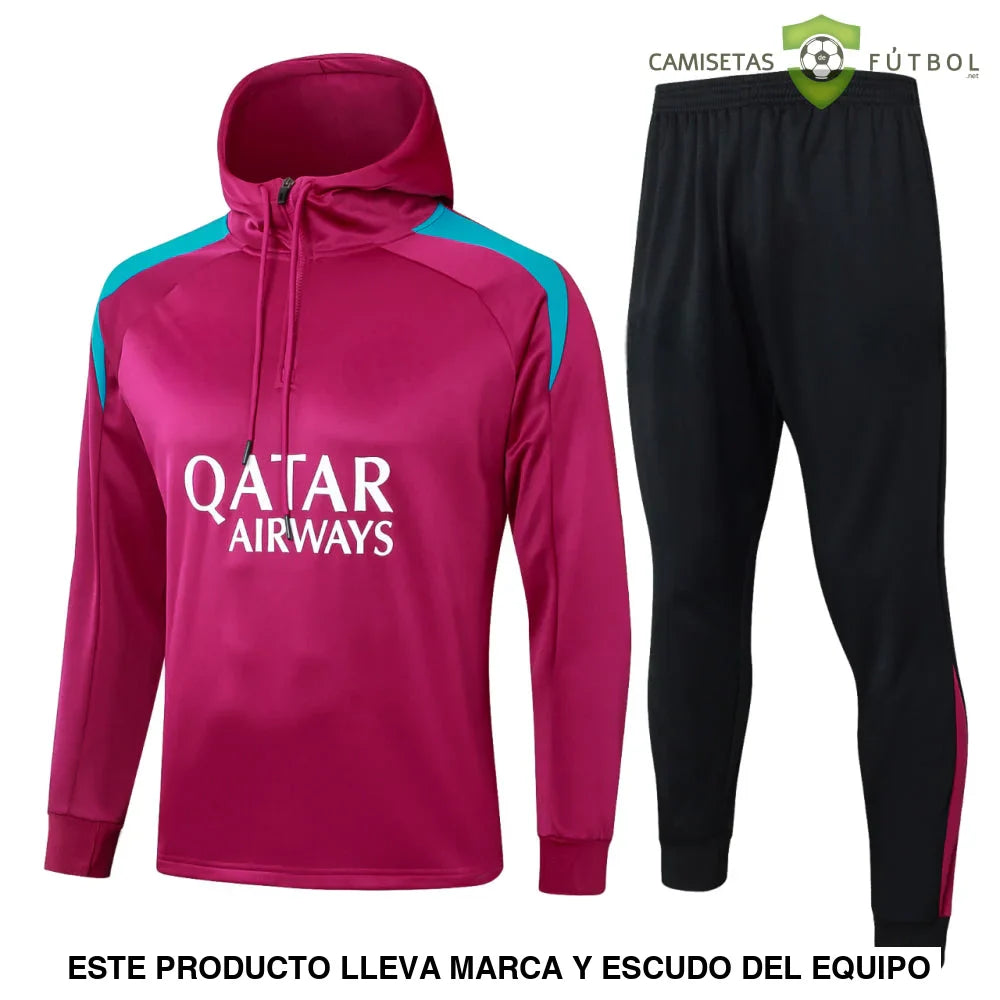 Chandal PSG 24-25, media cremallera con capucha, Modelo 4