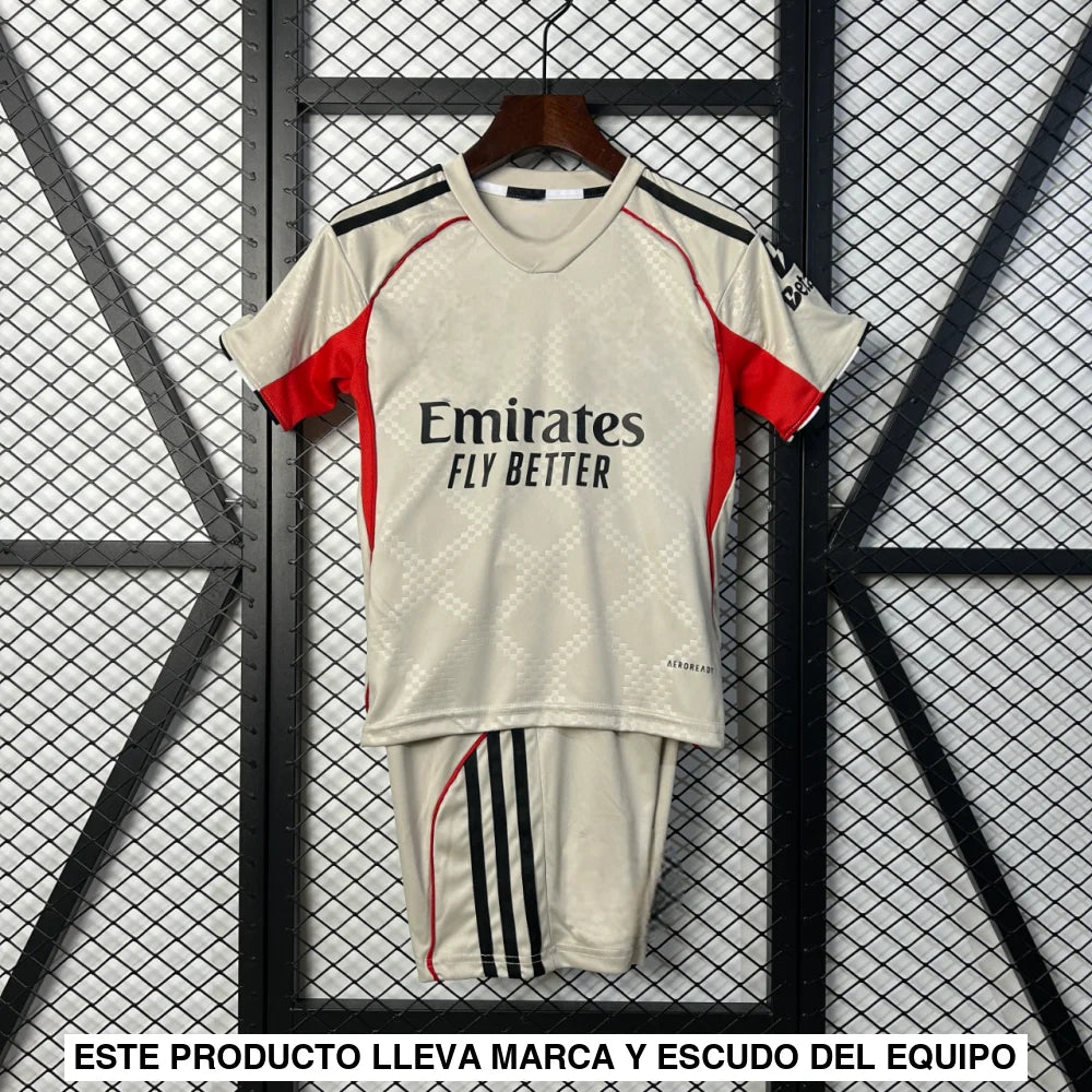 Equipaci�n Benfica 25-26, Visitante Beige, Ni�o